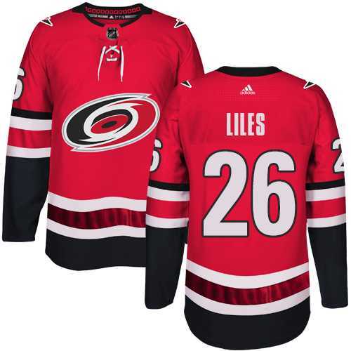 Men's Adidas Carolina Hurricanes #26 John-Michael Liles Authentic Red Home NHL Jersey