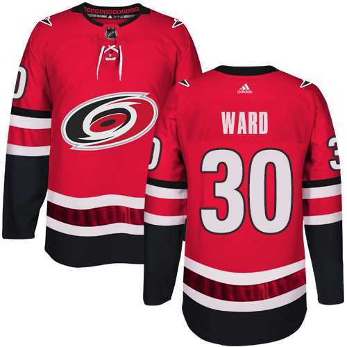 Men's Adidas Carolina Hurricanes #30 Cam Ward Authentic Red Home NHL Jersey