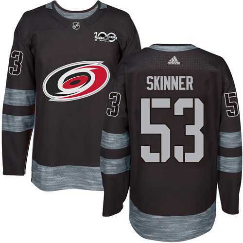 Men's Adidas Carolina Hurricanes #53 Jeff Skinner Black 1917-2017 100th Anniversary NHL Jersey Men's Adidas Carolina Hurricanes #53 Jeff Skinner Black 1917-2017 100th Anniversary NHL Jersey