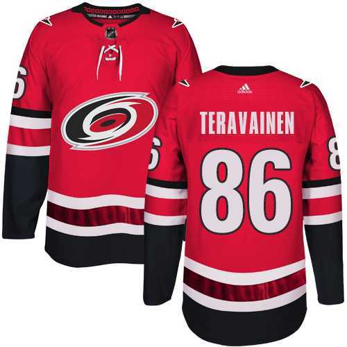 Men's Adidas Carolina Hurricanes #86 Teuvo Teravainen Authentic Red Home NHL Jersey