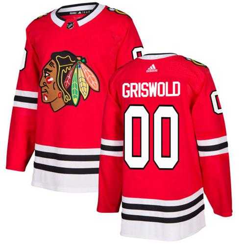 Men's Adidas Chicago Blackhawks #00 Clark Griswold Red Home Authentic Stitched NHL