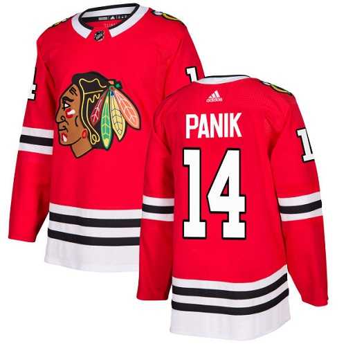 Men's Adidas Chicago Blackhawks #14 Richard Panik Red Home Authentic Stitched NHL Jersey
