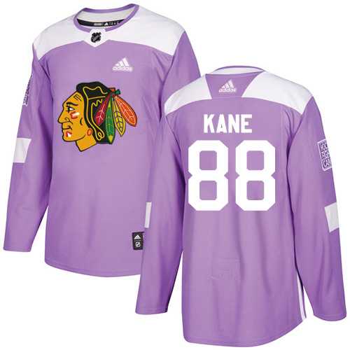 Men's Adidas Chicago Blackhawks #88 Patrick Kane Purple Authentic Fights Cancer Stitched NHL