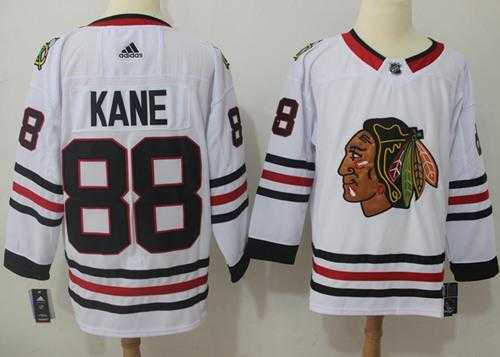 Men's Adidas Chicago Blackhawks #88 Patrick Kane White Road Authentic Stitched NHL Jersey