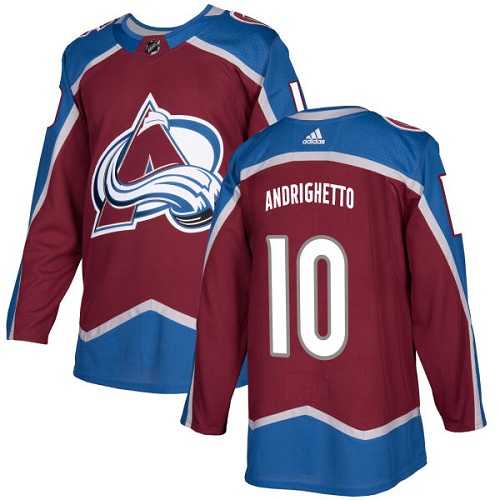 Men's Adidas Colorado Avalanche #10 Sven Andrighetto Burgundy Home Authentic Stitched NHL Jersey