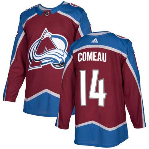 Men's Adidas Colorado Avalanche #14 Blake Comeau Burgundy Home Authentic Stitched NHL Jersey