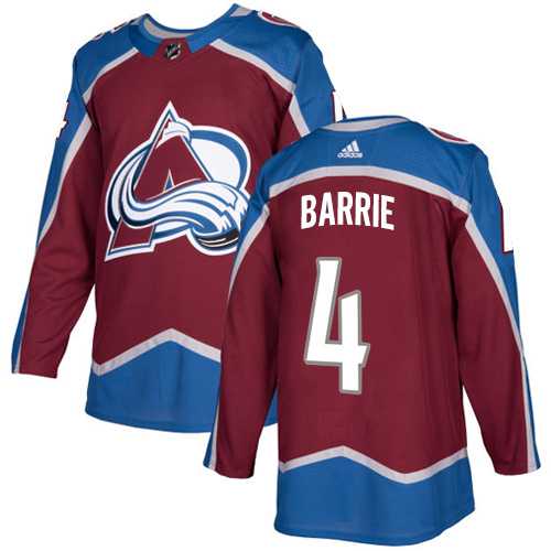 Men's Adidas Colorado Avalanche #4 Tyson Barrie Burgundy Home Authentic Stitched NHL Jersey