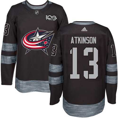 Men's Adidas Columbus Blue Jackets #13 Cam Atkinson Black 1917-2017 100th Anniversary Stitched NHL Jersey Men's Adidas Columbus Blue Jackets #13 Cam Atkinson Black 1917-2017 100th Anniversary Stitched NHL Jersey