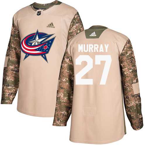 Men's Adidas Columbus Blue Jackets #27 Ryan Murray Camo Authentic 2017 Veterans Day Stitched NHL Jersey