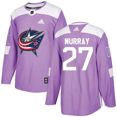 Men's Adidas Columbus Blue Jackets #27 Ryan Murray Purple Authentic Fights Cancer Stitched NHL