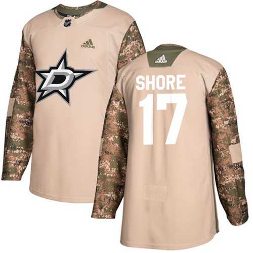 Men's Adidas Dallas Stars #17 Devin Shore Camo Authentic 2017 Veterans Day Stitched NHL Jersey