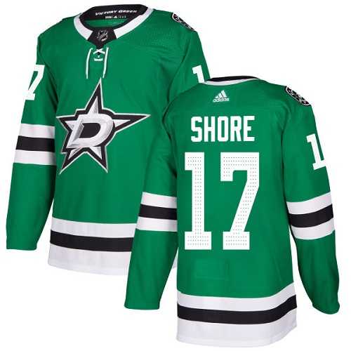 Men's Adidas Dallas Stars #17 Devin Shore Green Home Authentic Stitched NHL Jersey