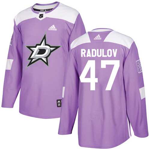 Men's Adidas Dallas Stars #47 Alexander Radulov Purple Authentic Fights Cancer Stitched NHL