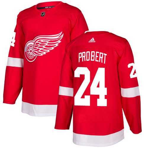 Men's Adidas Detroit Red Wings #24 Bob Probert Red Home Authentic Stitched NHL Jersey