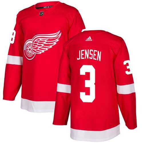 Men's Adidas Detroit Red Wings #3 Nick Jensen Red Home Authentic Stitched NHL Jersey
