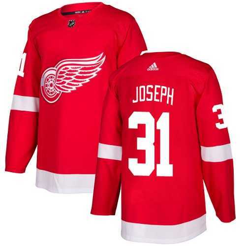 Men's Adidas Detroit Red Wings #31 Curtis Joseph Red Home Authentic Stitched NHL Jersey