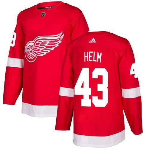 Men's Adidas Detroit Red Wings #43 Darren Helm Red Home Authentic Stitched NHL Jersey
