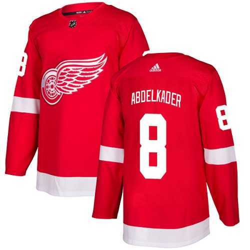 Men's Adidas Detroit Red Wings #8 Justin Abdelkader Red Home Authentic Stitched NHL Jersey