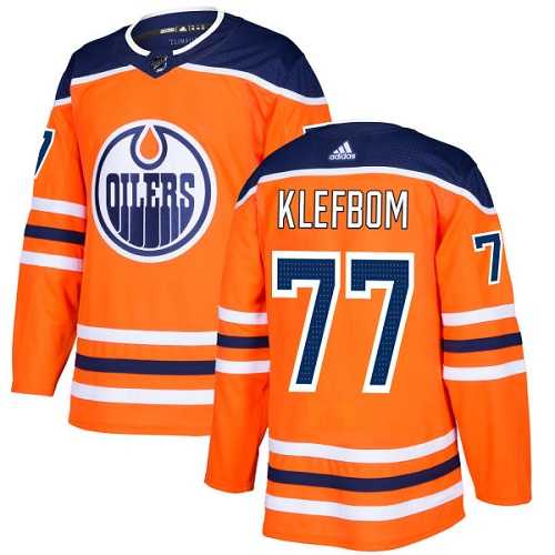 Men's Adidas Edmonton Oilers #77 Oscar Klefbom Orange Home Authentic Stitched NHL Jersey Men's Adidas Edmonton Oilers #77 Oscar Klefbom Orange Home Authentic Stitched NHL Jersey