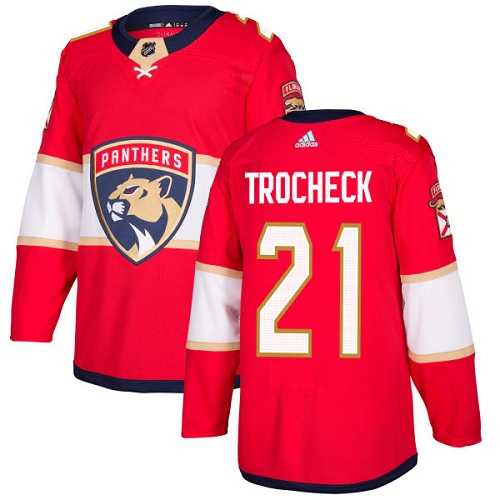 Men's Adidas Florida Panthers #21 Vincent Trocheck Red Home Authentic Stitched NHL Jersey