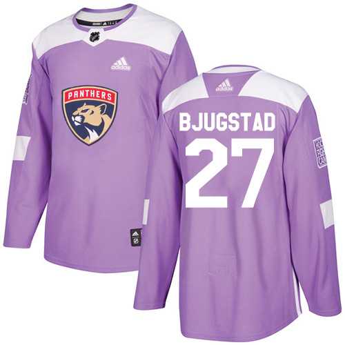 Men's Adidas Florida Panthers #27 Nick Bjugstad Purple Authentic Fights Cancer Stitched NHL