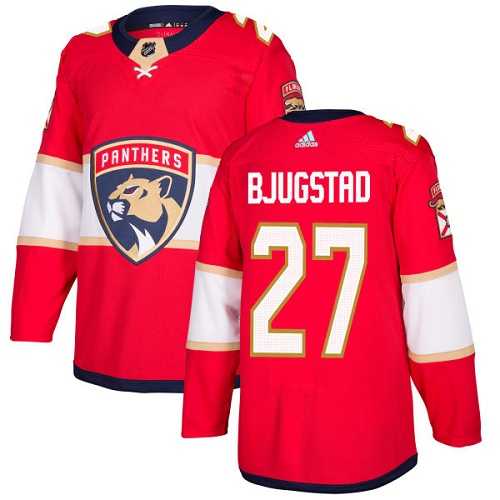 Men's Adidas Florida Panthers #27 Nick Bjugstad Red Home Authentic Stitched NHL Jersey