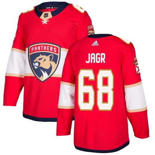 Men's Adidas Florida Panthers #68 Jaromir Jagr Red Home Authentic Stitched NHL Jersey