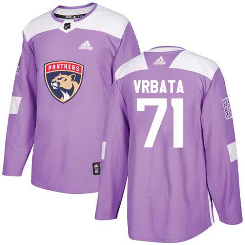 Men's Adidas Florida Panthers #71 Radim Vrbata Purple Authentic Fights Cancer Stitched NHL