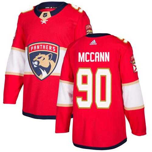 Men's Adidas Florida Panthers #90 Jared McCann Red Home Authentic Stitched NHL Jersey