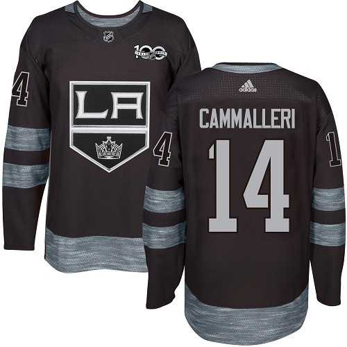 Men's Adidas Los Angeles Kings #14 Mike Cammalleri Black 1917-2017 100th Anniversary Stitched NHL Jersey