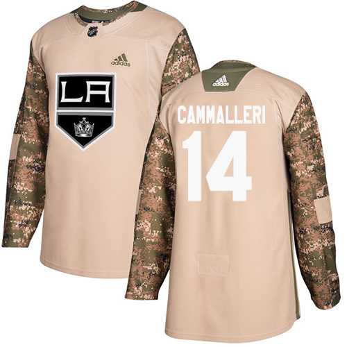 Men's Adidas Los Angeles Kings #14 Mike Cammalleri Camo Authentic 2017 Veterans Day Stitched NHL Jersey