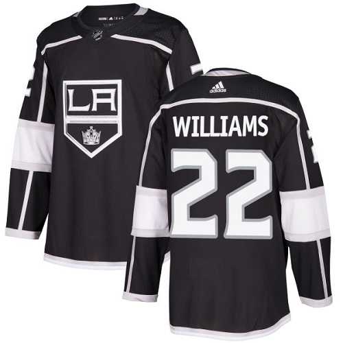 Men's Adidas Los Angeles Kings #22 Tiger Williams Black Home Authentic Stitched NHL Jersey
