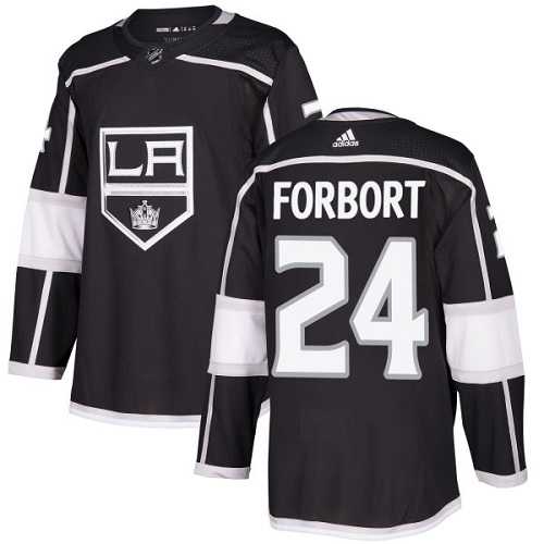 Men's Adidas Los Angeles Kings #24 Derek Forbort Black Home Authentic Stitched NHL Jersey Men's Adidas Los Angeles Kings #24 Derek Forbort Black Home Authentic Stitched NHL Jersey