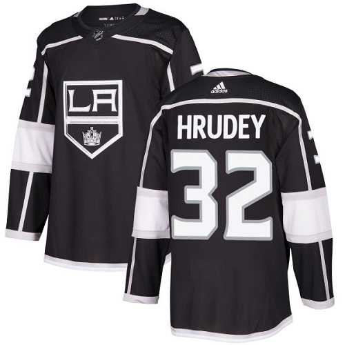 Men's Adidas Los Angeles Kings #32 Kelly Hrudey Black Home Authentic Stitched NHL Jersey