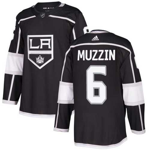 Men's Adidas Los Angeles Kings #6 Jake Muzzin Black Home Authentic Stitched NHL Jersey