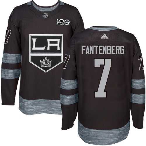 Men's Adidas Los Angeles Kings #7 Oscar Fantenberg Black 1917-2017 100th Anniversary Stitched NHL Jersey Men's Adidas Los Angeles Kings #7 Oscar Fantenberg Black 1917-2017 100th Anniversary Stitched NHL Jersey