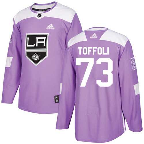 Men's Adidas Los Angeles Kings #73 Tyler Toffoli Purple Authentic Fights Cancer Stitched NHL