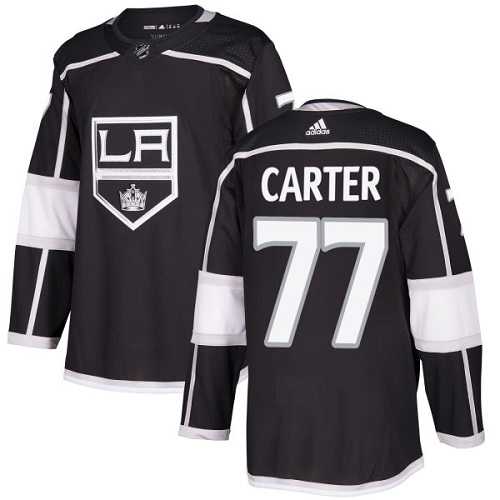 Men's Adidas Los Angeles Kings #77 Jeff Carter Black Home Authentic Stitched NHL Jersey
