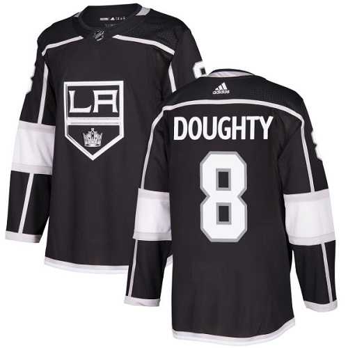 Men's Adidas Los Angeles Kings #8 Drew Doughty Black Home Authentic Stitched NHL Jersey