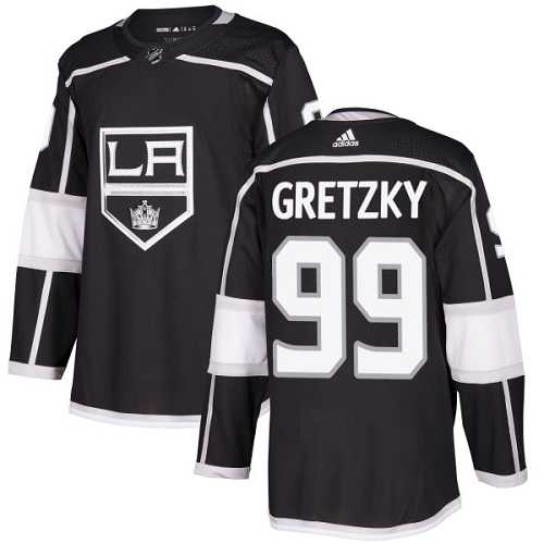 Men's Adidas Los Angeles Kings #99 Wayne Gretzky Black Home Authentic Stitched NHL Jersey