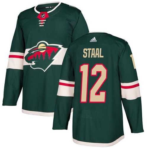 Men's Adidas Minnesota Wild #12 Eric Staal Green Home Authentic Stitched NHL Jersey
