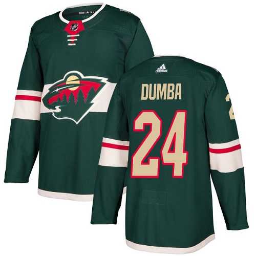 Men's Adidas Minnesota Wild #24 Matt Dumba Green Home Authentic Stitched NHL Jersey