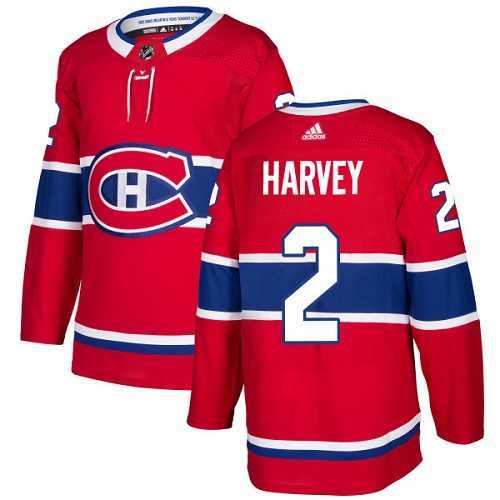 Men's Adidas Montreal Canadiens #2 Doug Harvey Red Home Authentic Stitched NHL Jersey