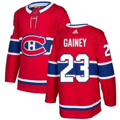 Men's Adidas Montreal Canadiens #23 Bob Gainey Red Home Authentic Stitched NHL Jersey