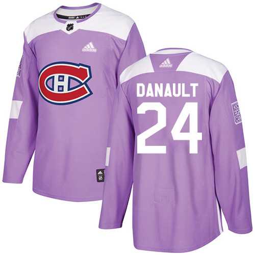 Men's Adidas Montreal Canadiens #24 Phillip Danault Purple Authentic Fights Cancer Stitched NHL