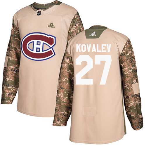 Men's Adidas Montreal Canadiens #27 Alexei Kovalev Camo Authentic 2017 Veterans Day Stitched NHL Jersey