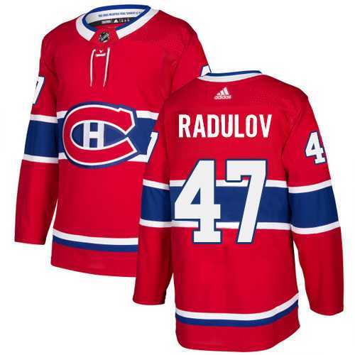 Men's Adidas Montreal Canadiens #47 Alexander Radulov Red Home Authentic Stitched NHL Jersey