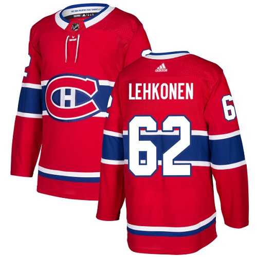 Men's Adidas Montreal Canadiens #62 Artturi Lehkonen Red Home Authentic Stitched NHL Jersey
