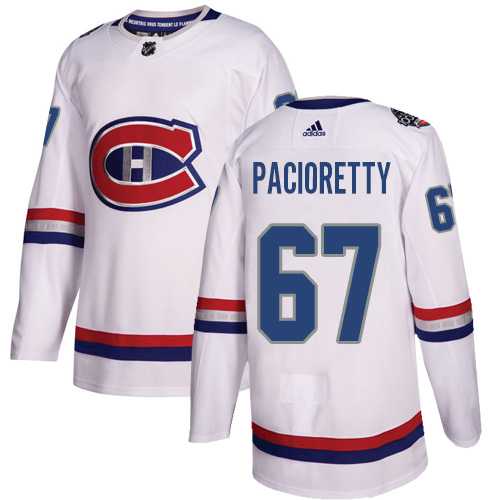 Men's Adidas Montreal Canadiens #67 Max Pacioretty White Authentic 2017 100 Classic Stitched NHL Jersey