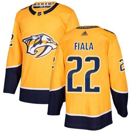 Men's Adidas Nashville Predators #22 Kevin Fiala Yellow Home Authentic Stitched NHL Jersey